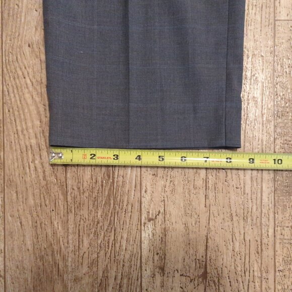 Ralph Lauren Mens 36x30 Medium Gray Plaid Dress Pants Comfort Flex Flat Front - Picture 10 of 12